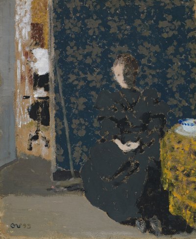 Zittende vrouw met een kopje koffie, 1893 door Edouard Vuillard